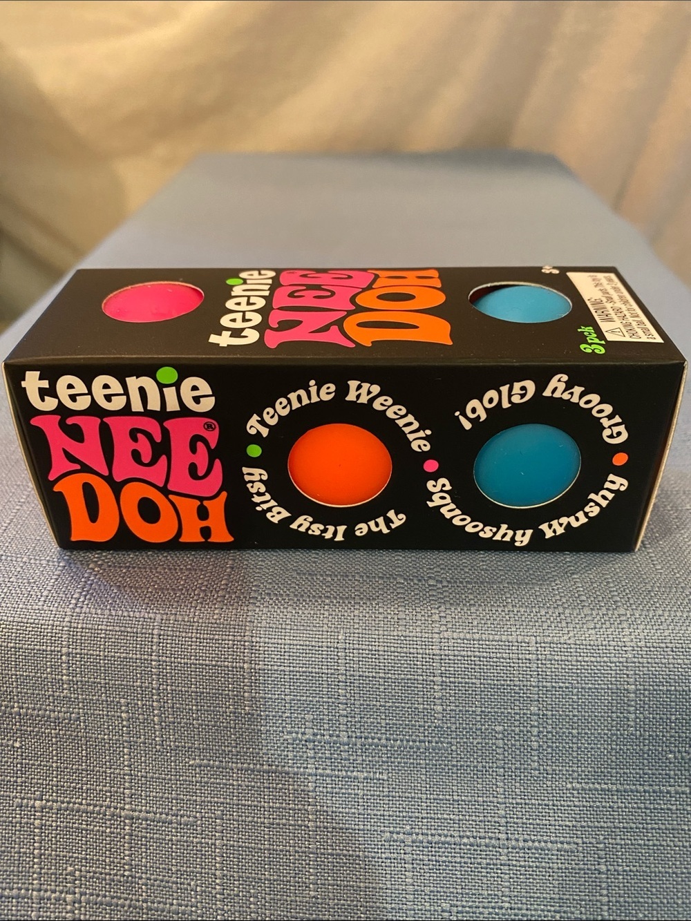 NeeDoh teenie 3-Pack groovy glob - orange, blue, pink NIB